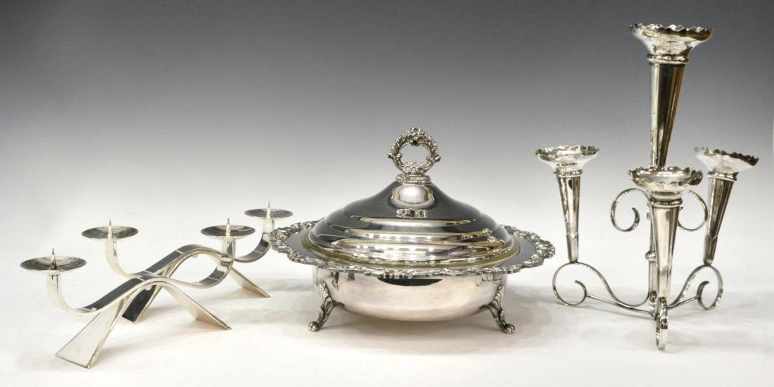 (4) SILVERPLATE SERVING DISH & TABLE ITEMS (1 of 7)