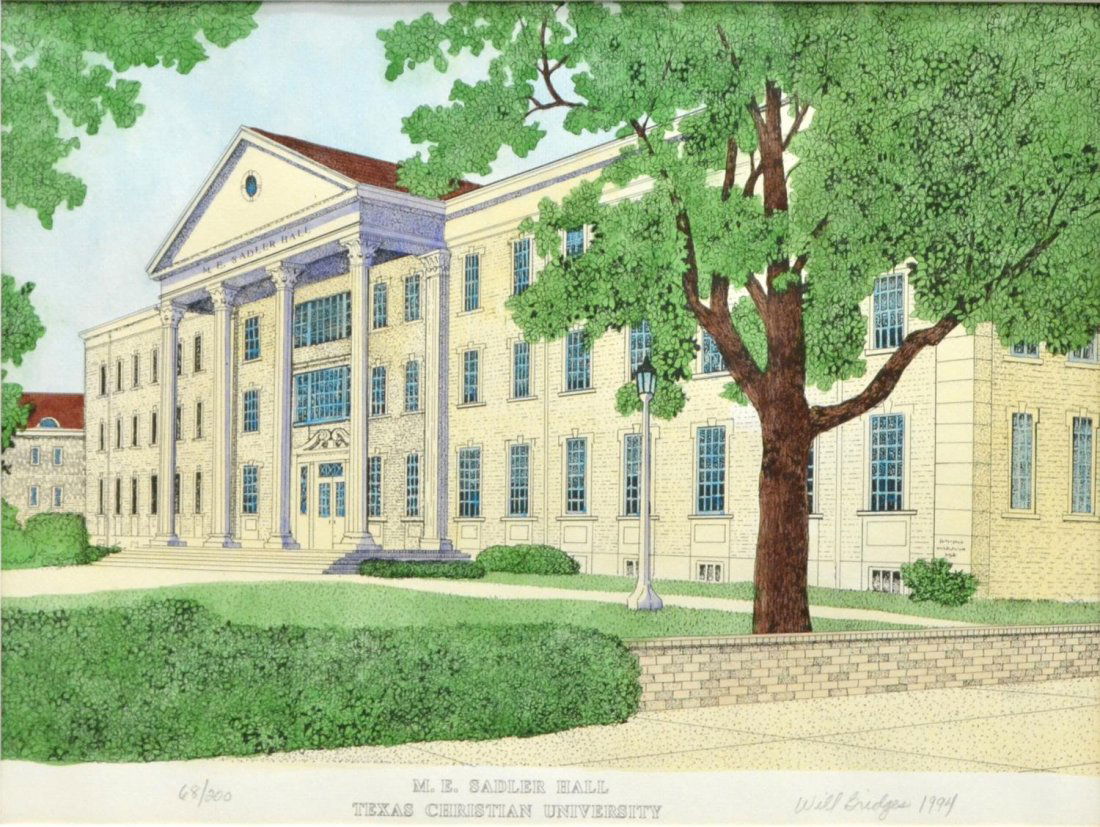 LTD EDITION PRINT OF TEXAS CHRISTIAN UNIVERSITY (1 of 5)