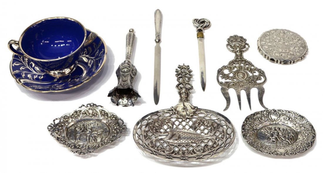 (8) COLLECTION STERLING & 800 SILVER TABLE ITEMS (1 of 9)