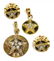 (4) ESTATE 14KT YELLOW GOLD & DIAMOND STAR JEWELRY