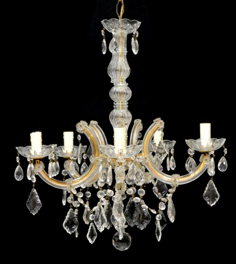 MARIA THERESA STYLE CRYSTAL 5-LIGHT CHANDELIER (1 of 3)