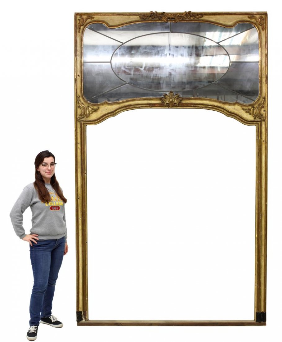 ITALIAN LOUIS XV STYLE DOOR FRAME, MIRRORED TOP (1 of 3)