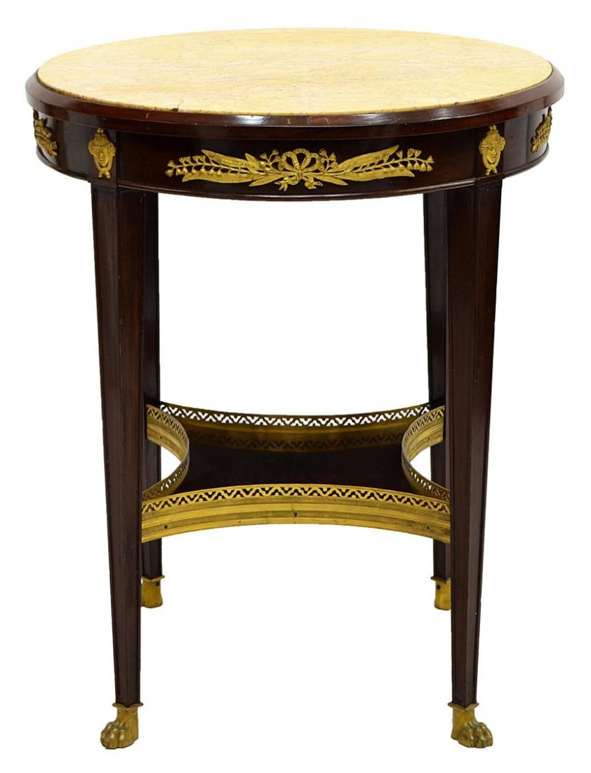 CONTINENTAL EMPIRE STYLE MAHOGANY OCCASIONAL TABLE (1 of 2)