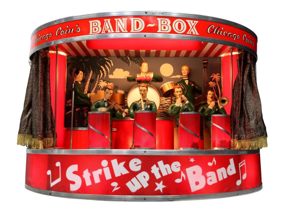 CHICAGO COIN'S BAND BOX AUTOMATON, OPERATING (1 of 10)