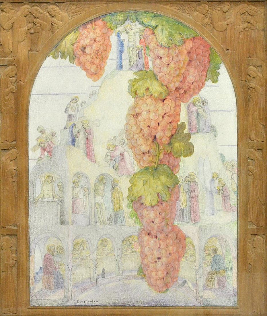 C. DONATI ITALIAN RELIGIOUS DRAWING, CHRIST (1 of 3)