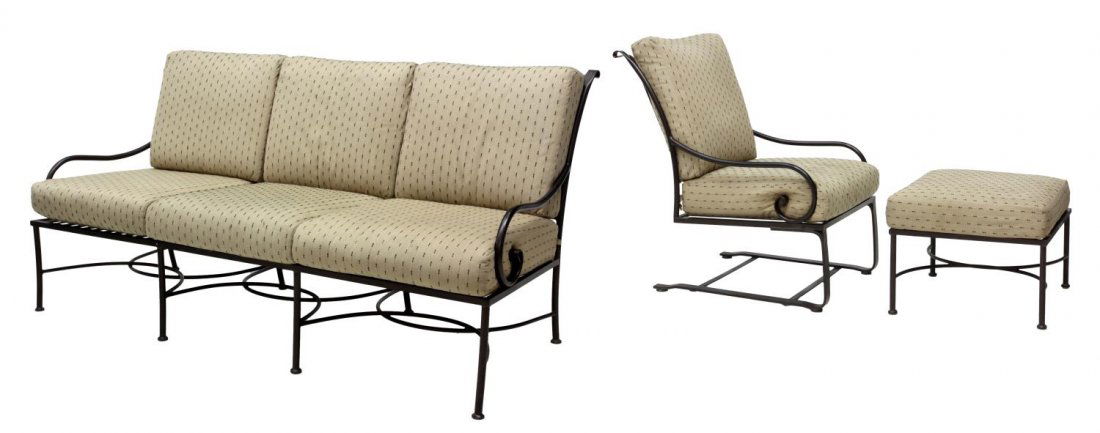 (3) OUTDOOR FURNITURE SET, SOFA, CHAIR & OTTOMAN (1 of 4)