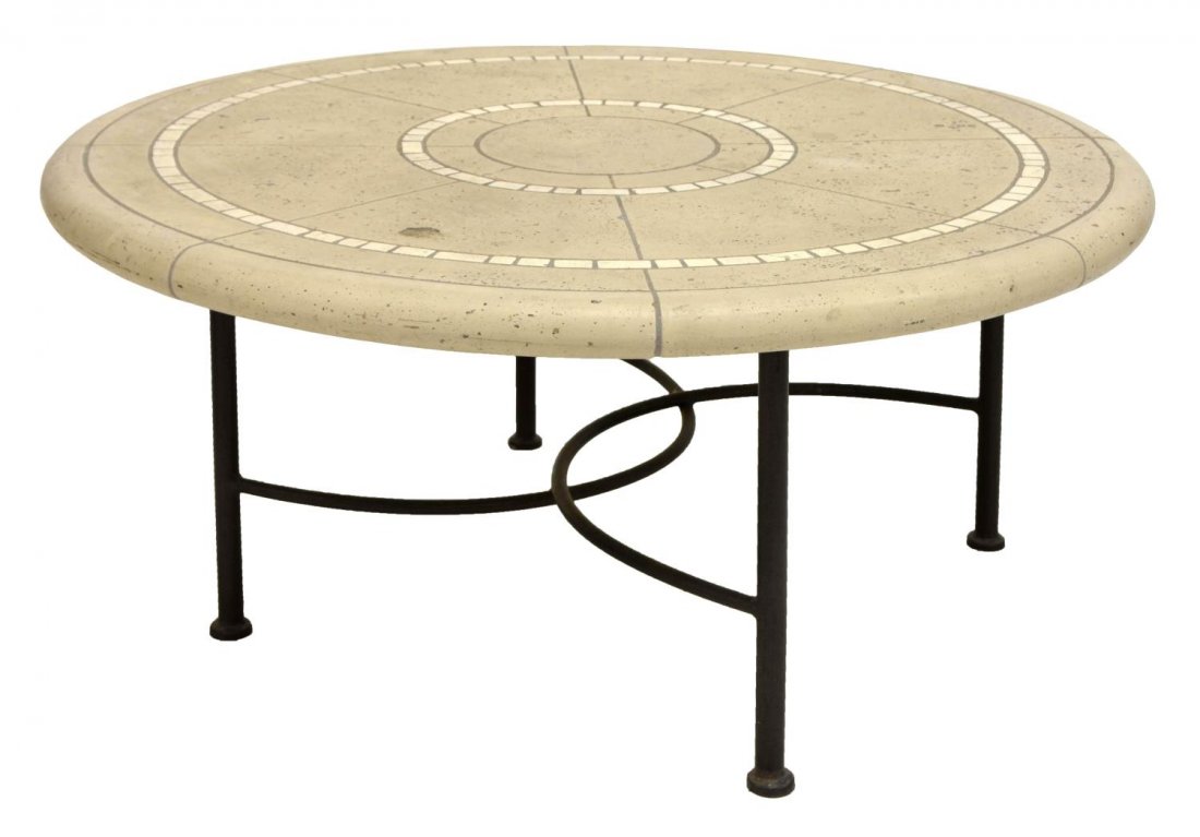 OUTDOOR ROUND MOLDED COFFEE TABLE (1 of 3)