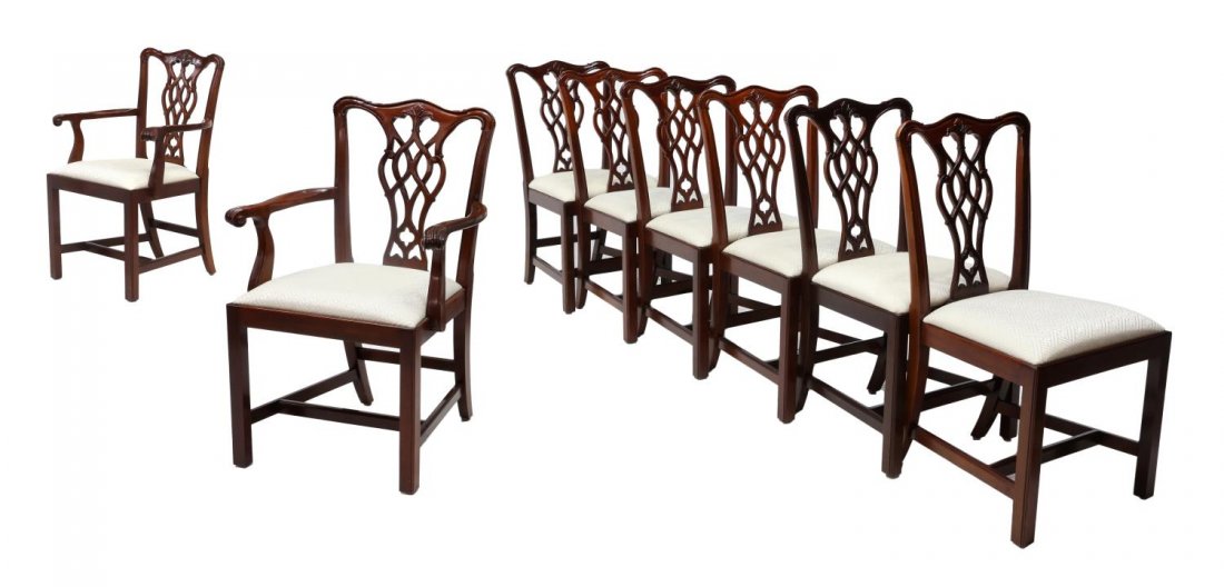 (8)COUNCIL CRAFTSMAN CARVED MAHOGANY DINING CHAIRS (1 of 5)