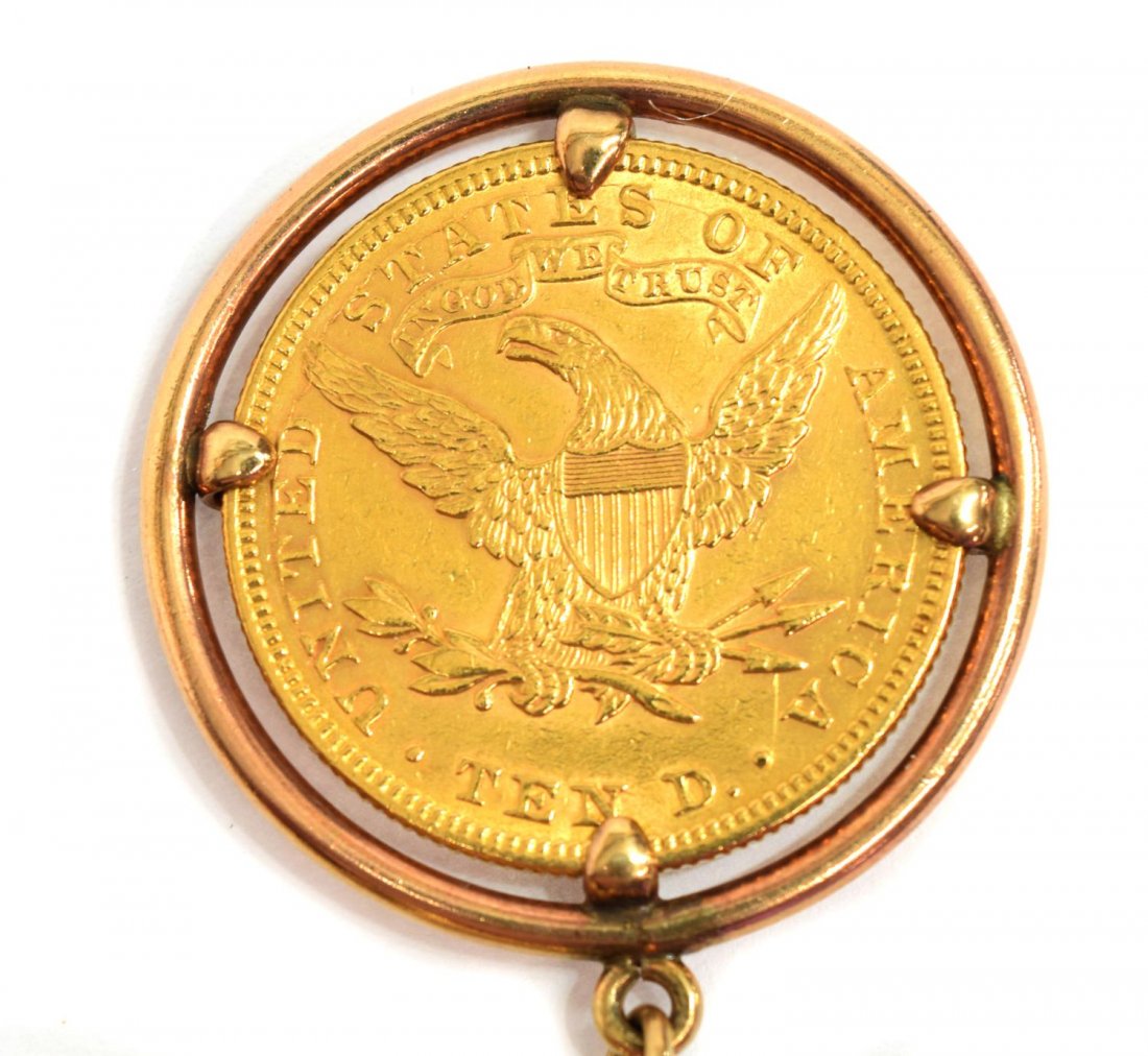 ESTATE 14KT & GOLD COIN BRACELET 1/4, 1/2 EAGLES (1 of 10)