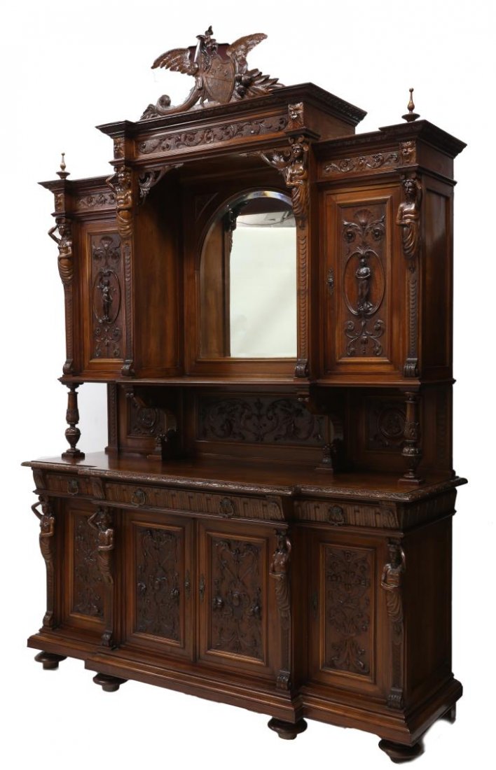 ITALIAN RENAISSANCE REVIVAL CARVED SIDEBOARD (1 of 4)