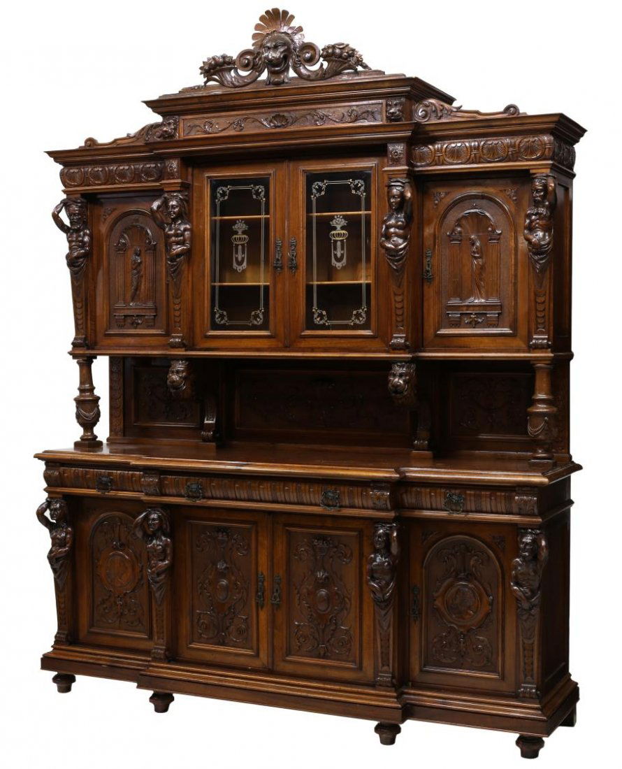 ITALIAN RENAISSANCE REVIVAL FIGURAL SIDEBOARD (1 of 4)