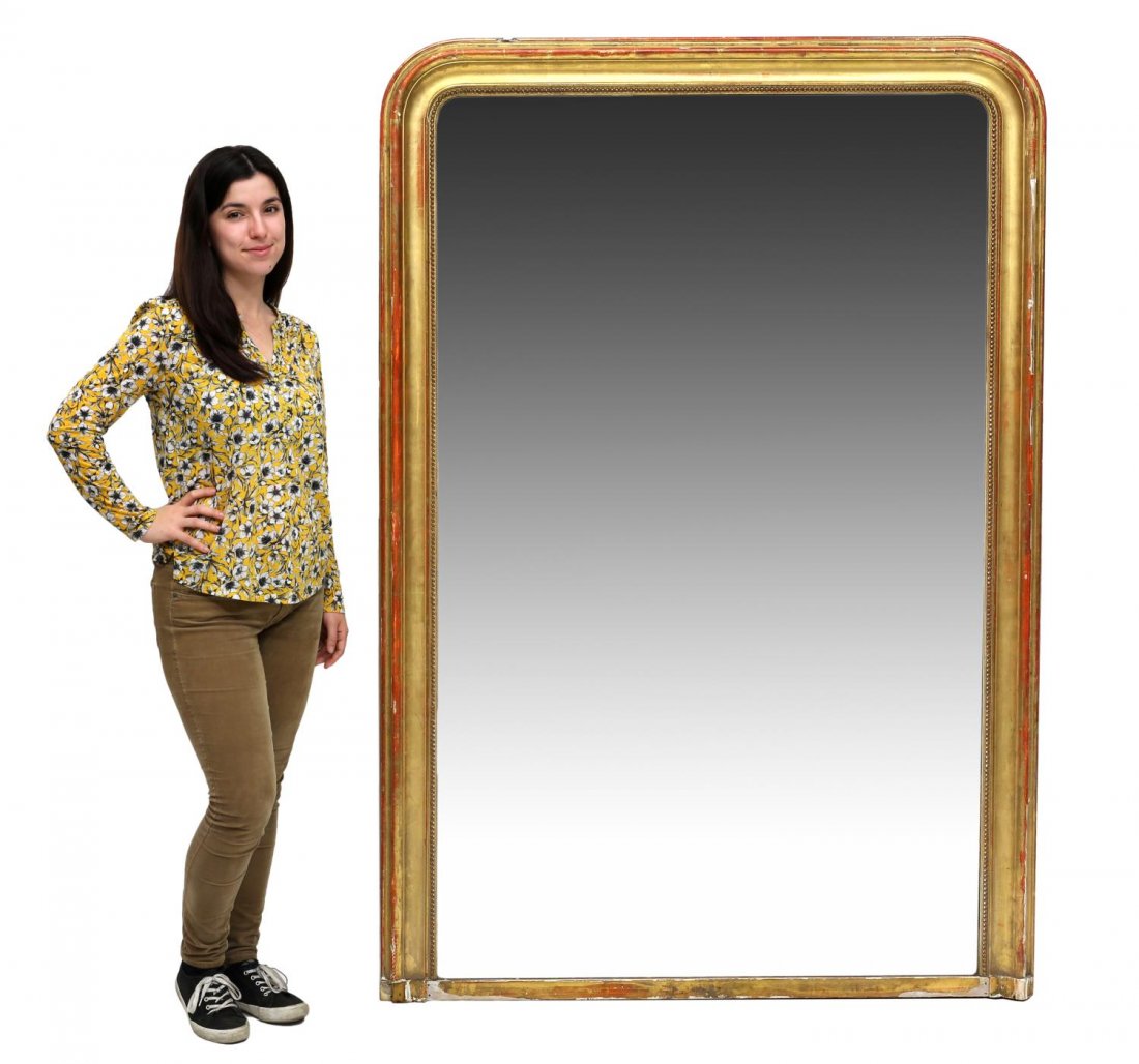 LARGE LOUIS PHILIPPE GILTWOOD MIRROR (1 of 5)