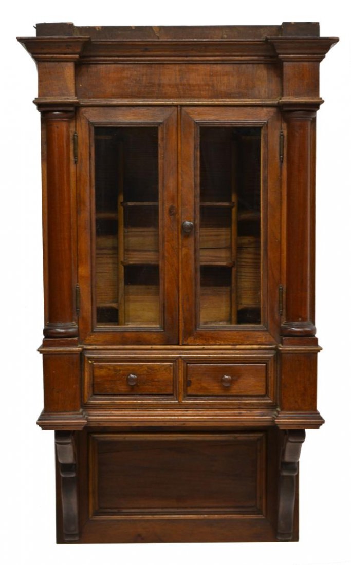 DIMINUTIVE FRENCH HANGING DISPLAY CUPBOARD (1 of 2)