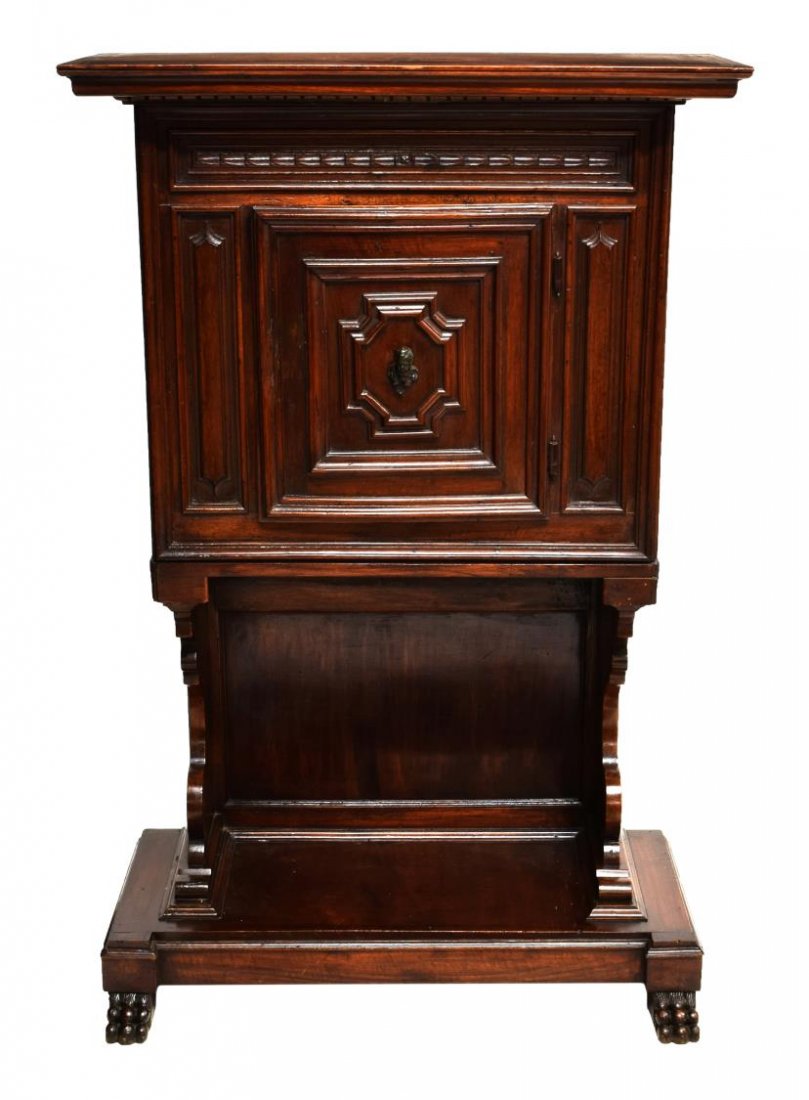 ITALIAN RENAISSANCE REVIVAL CARVED CABINET (1 of 4)