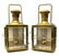 (2) FRENCH ELECTRIFIED BRASS SHIP LANTERNS