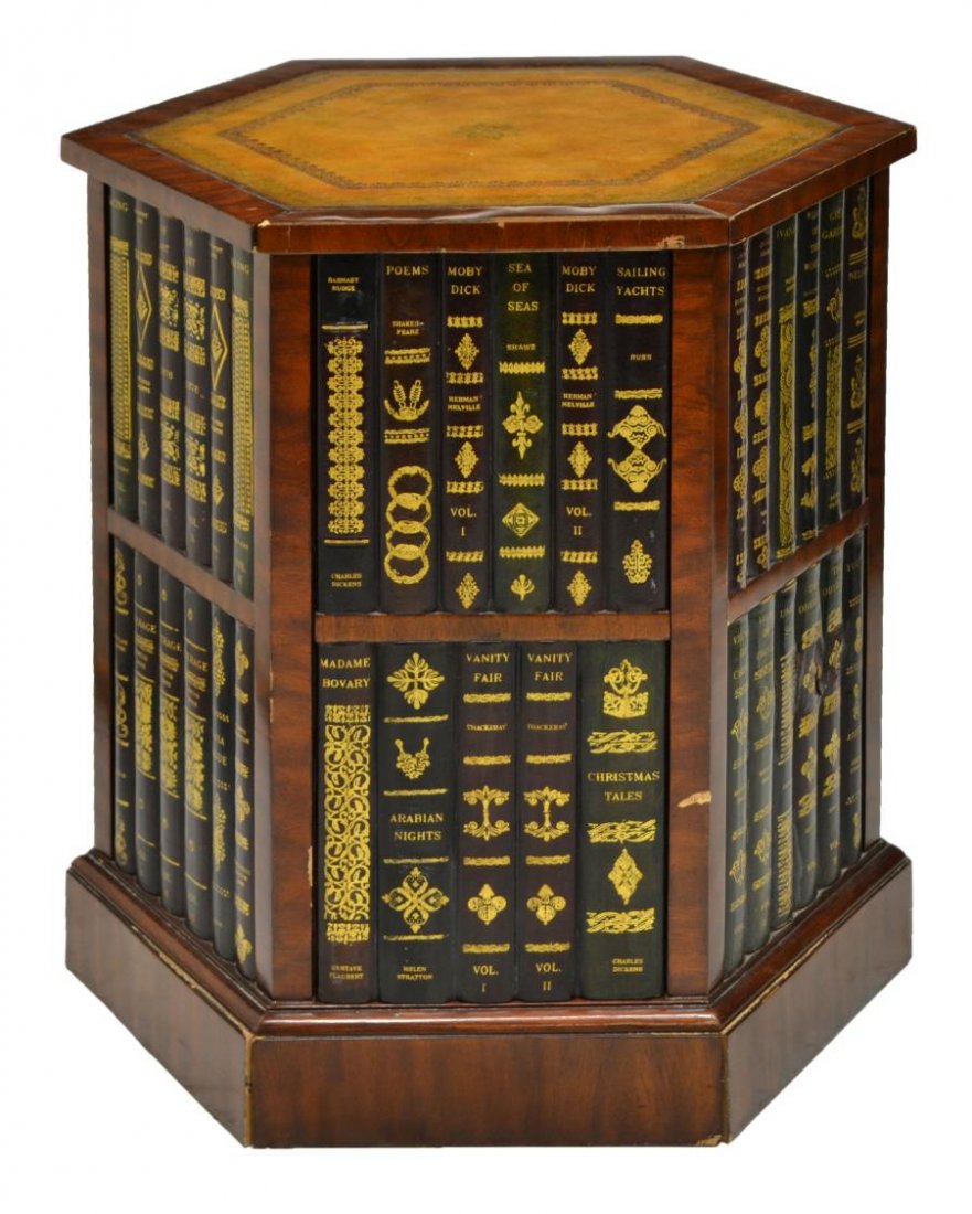 MAITLAND-SMITH FAUX BOOK OCTAGONAL SIDE TABLE (1 of 2)