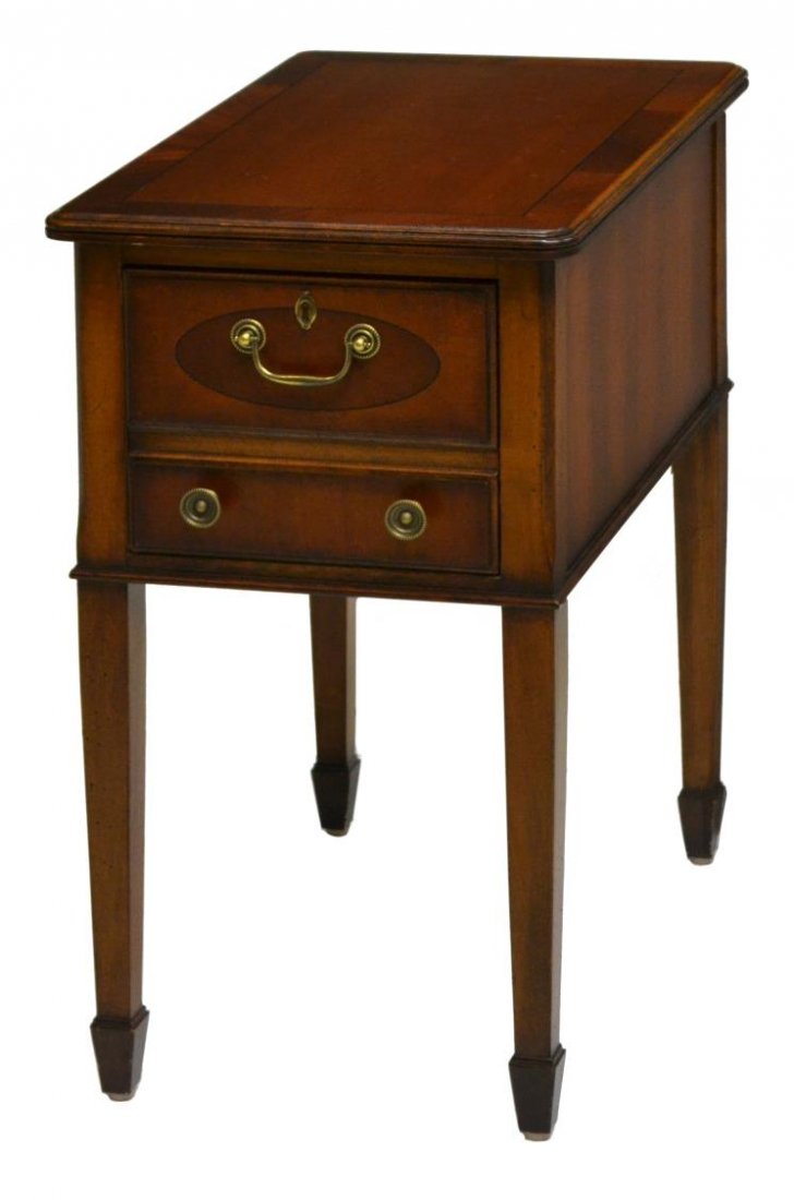 HEKMAN MAHOGANY SINGLE DRAWER SIDE TABLE (1 of 3)