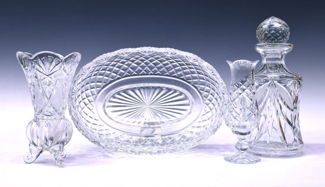 (4) GROUP OF WATERFORD CUT CRYSTAL TABLE ARTICLES (1 of 6)