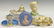 GROUP PARCEL GILT PORCELAIN TABLE ARTICLES - 5