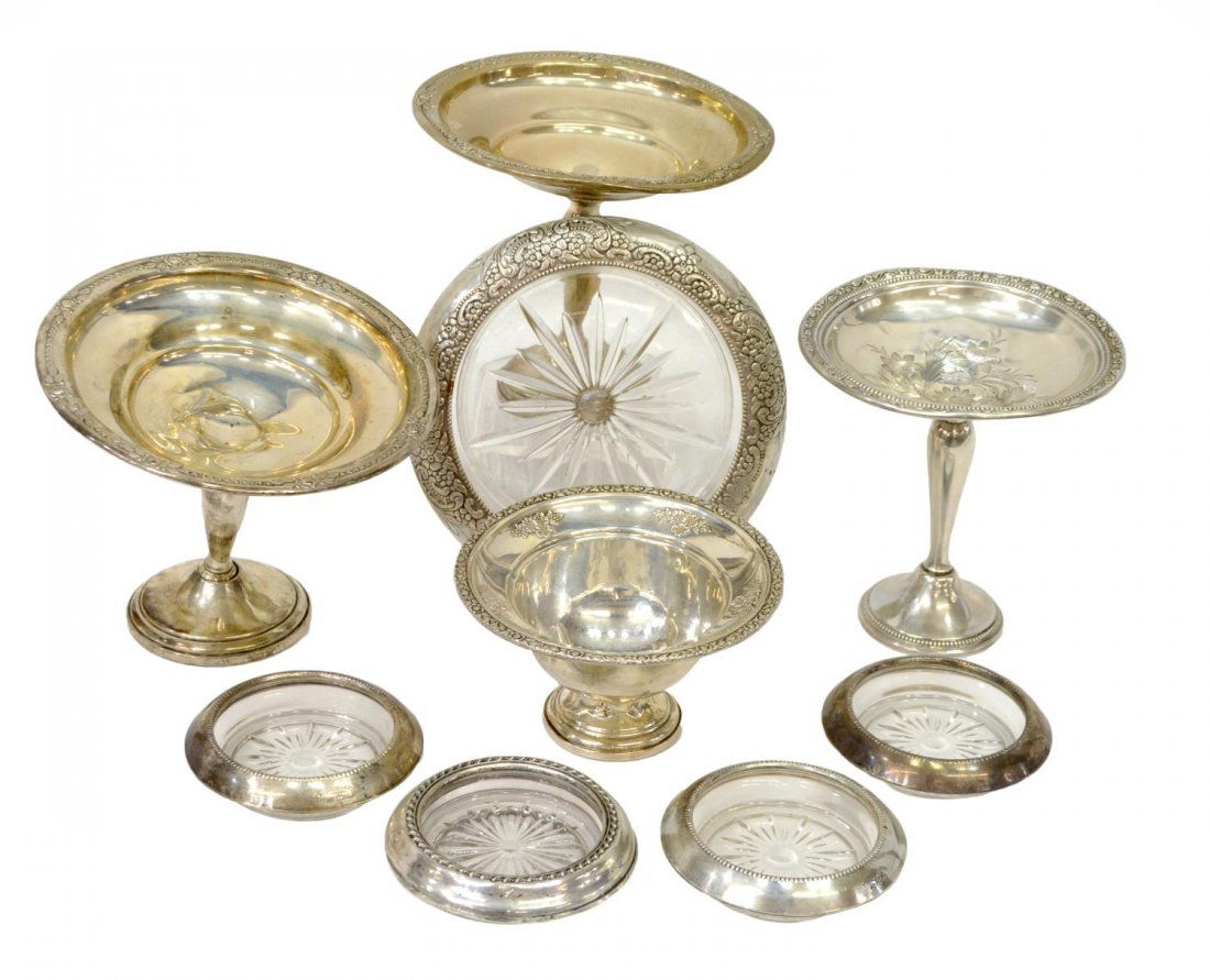 (9) SCRAP LOT WEIGHTED STERLING SILVER TABLEWARE (1 of 8)