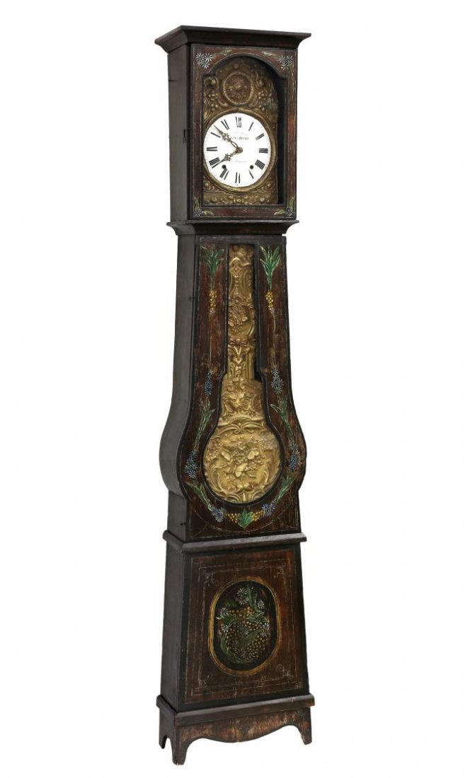 FRENCH PROVINCIAL TALL CASE CLOCK (1 of 4)