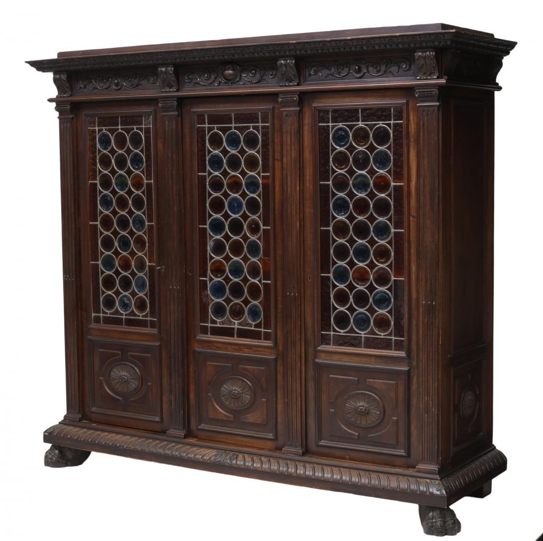 ITALIAN RENAISSANCE REVIVAL LIBRARY BOOKCASE (1 of 3)