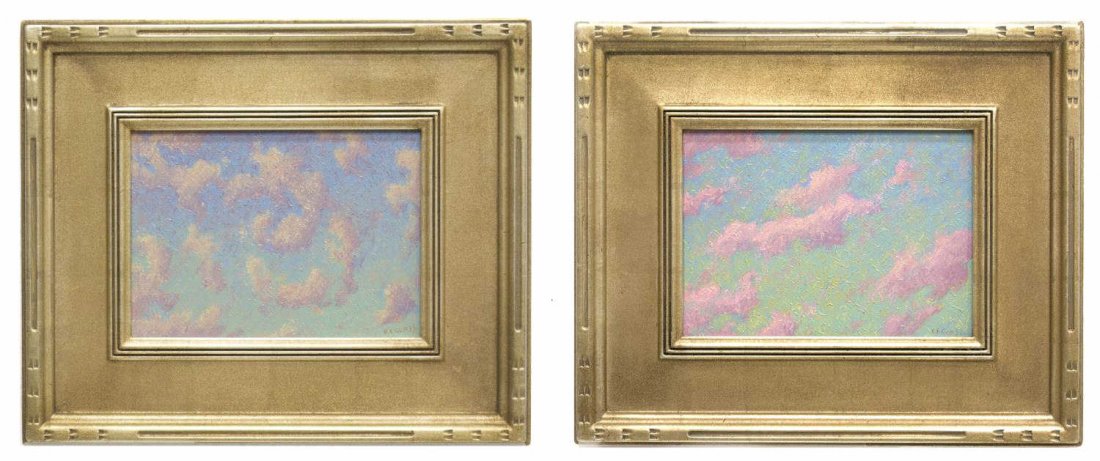 (2) EMERSON E. GLASS (1916-1987) CLOUDS PAINTINGS (1 of 8)