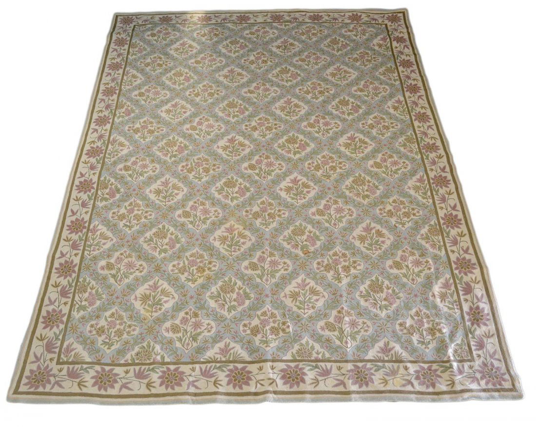 LARGE HAND SEWN AUBUSSON RUG, 10' x 15' (1 of 3)