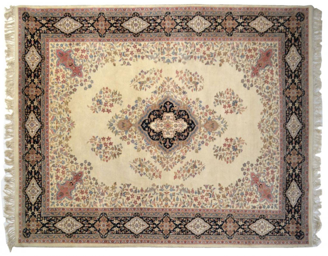 INDO-PERSIAN HAND TIED ROOM SIZE RUG (1 of 5)