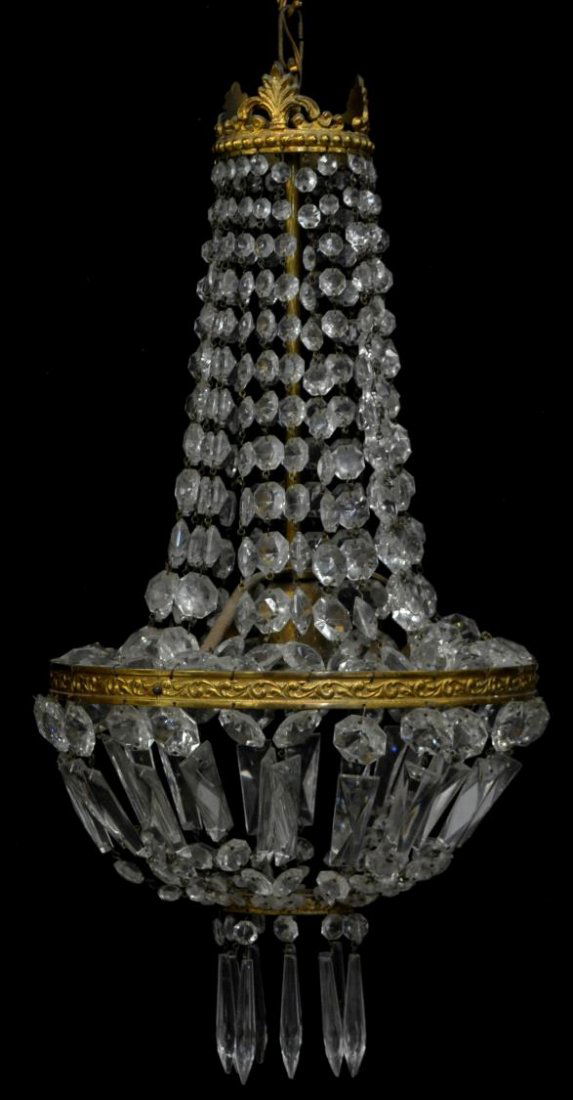 ITALIAN EMPIRE STYLE SAC-DE-PEARL CHANDELIER (1 of 2)