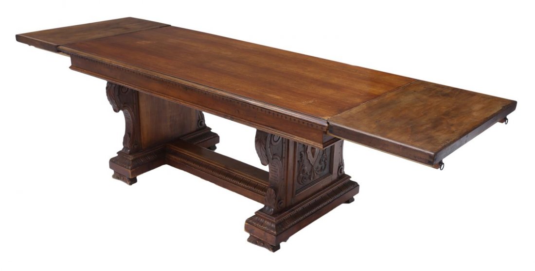 ITALIAN RENAISSANCE REVIVAL CARVED DINING TABLE (1 of 3)