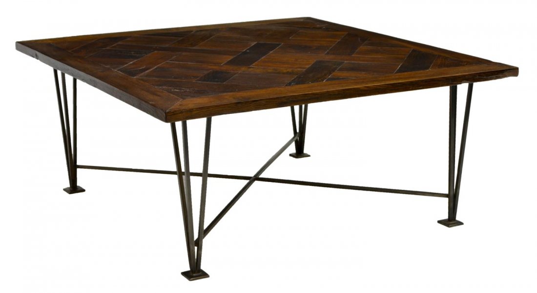 FRENCH PARQUETRY TABLE TOP COFFEE TABLE, 18TH C. (1 of 3)