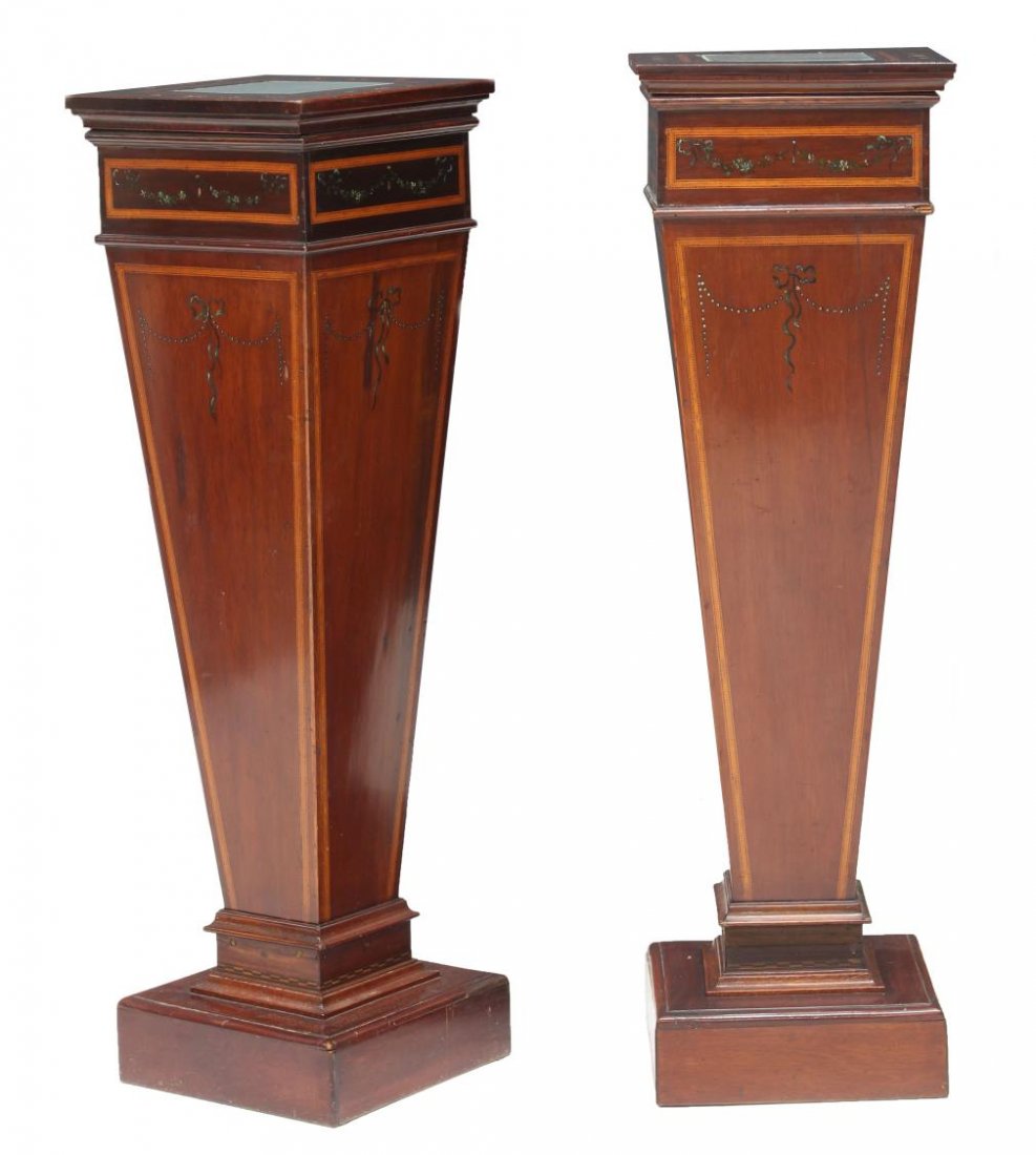 (2) LOUIS XVI STYLE MAHOGANY DISPLAY PEDESTALS (1 of 5)
