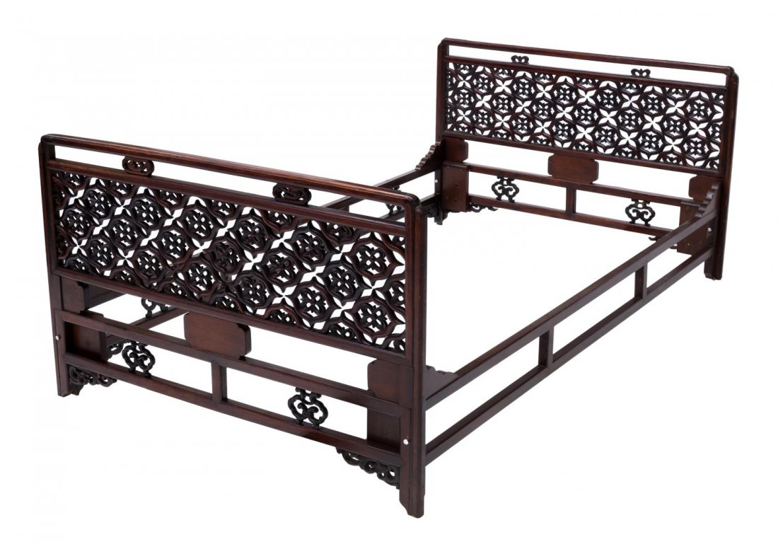 CHINESE HARDWOOD BED (1 of 1)