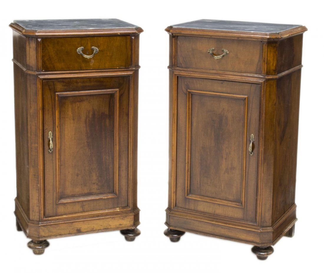 (2) FRENCH LOUIS PHILIPPE SIDE CABINETS, 19TH C (1 of 3)