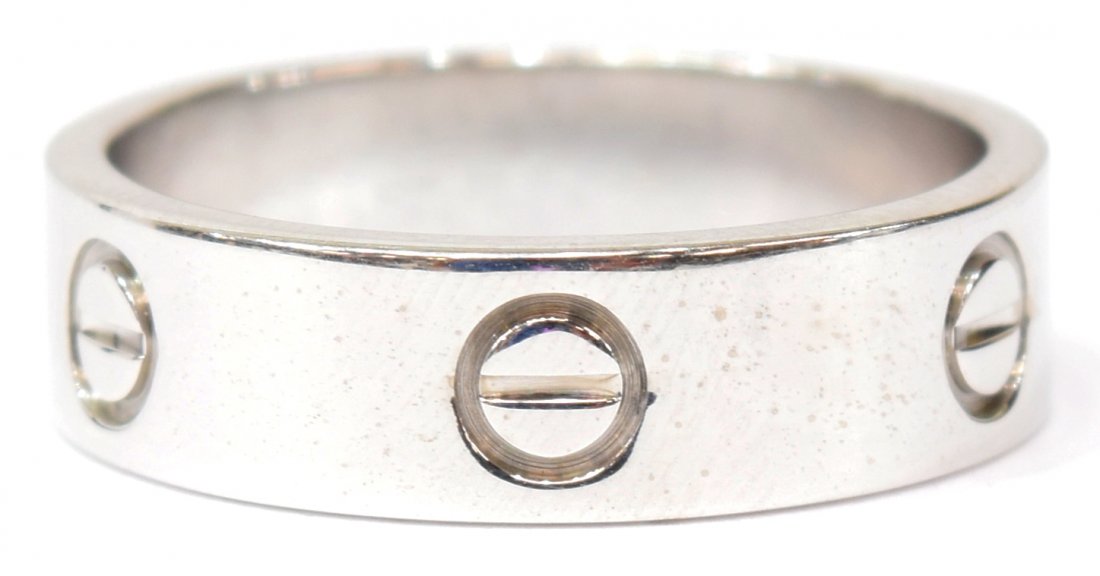 CARTIER 18KT WHITE GOLD "LOVE RING" SIZE 8.5 (1 of 3)