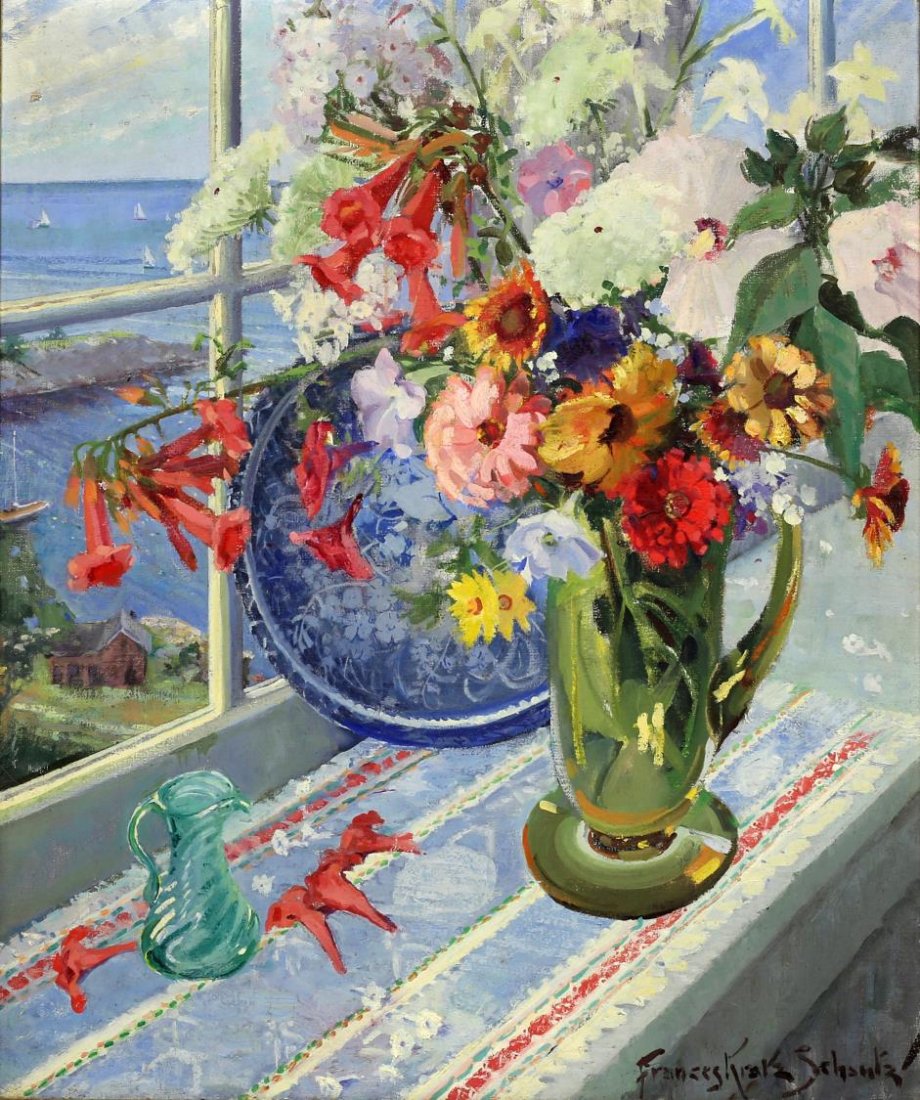 FRANCES SCHANTZ (1893-1968) STILL LIFE PAINTING (1 of 4)