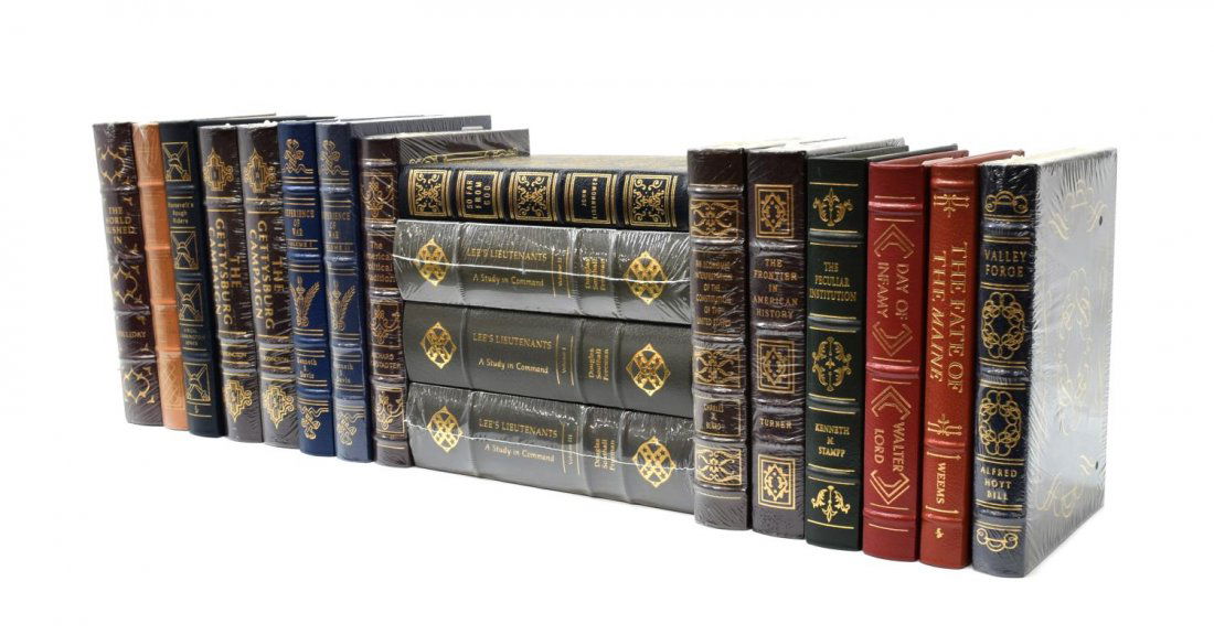 (18) COLLECTION OF LEATHER AMERICAN THEME BOOKS (1 of 9)