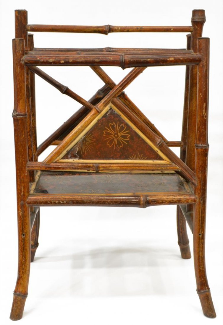 ENGLISH VICTORIAN BAMBOO MAGAZINE RACK, 19TH C. (1 of 2)