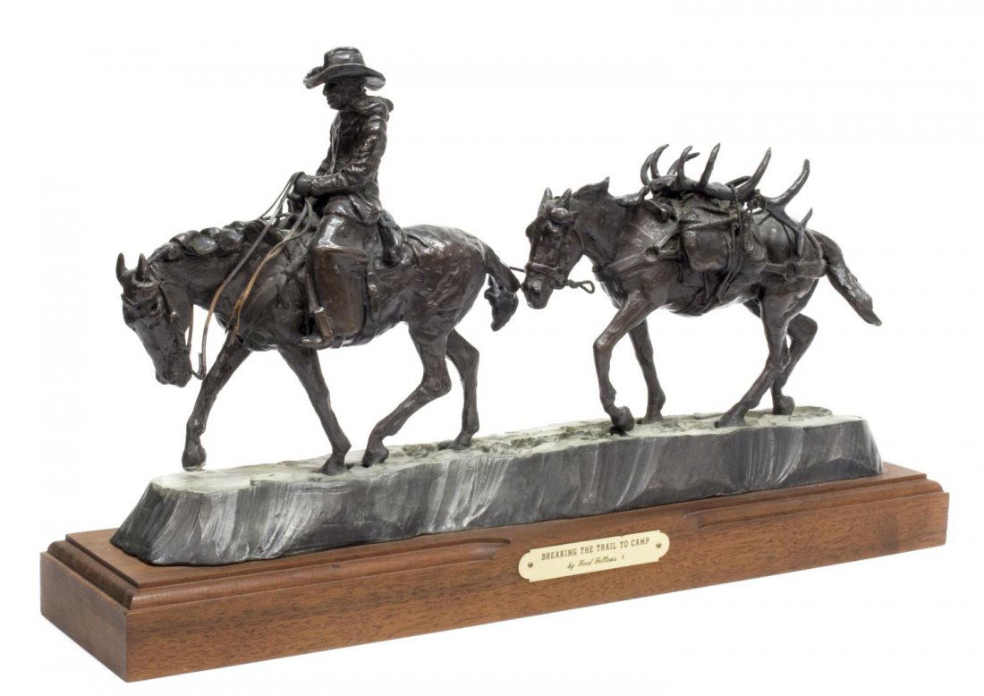 FRED FELLOWS (B. 1934) WESTERN BRONZE SCULPTURE (1 of 5)