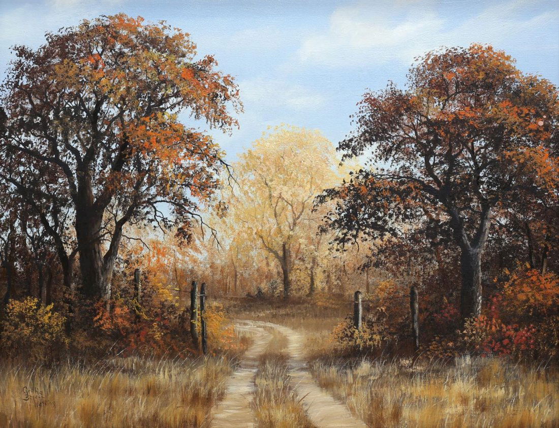 CYNTHIA BRYANT WATKINS (TEXAS), FALL LANDSCAPE (1 of 5)