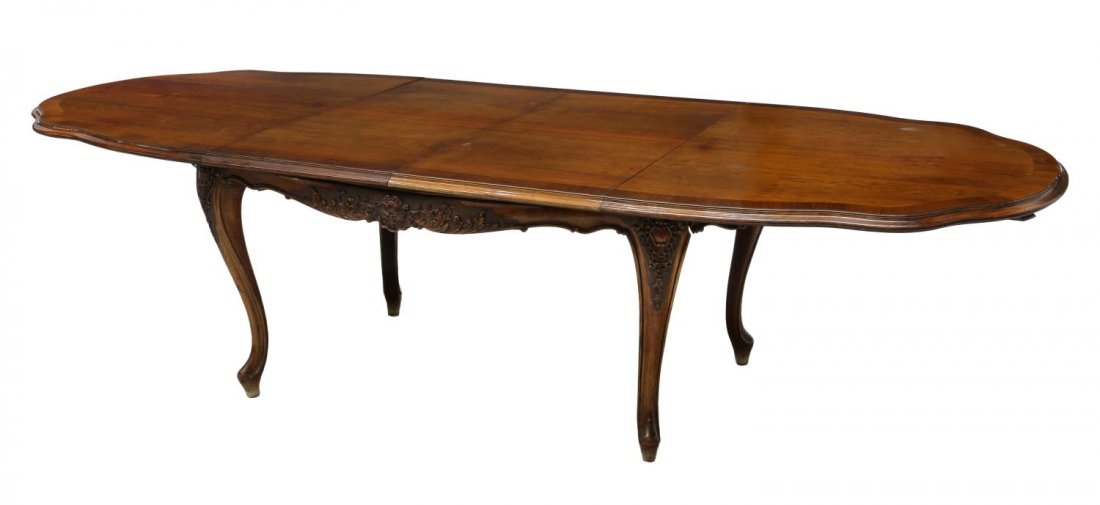 SPANISH WALNUT EXTENSION TABLE WITH LEAVES (1 of 6)