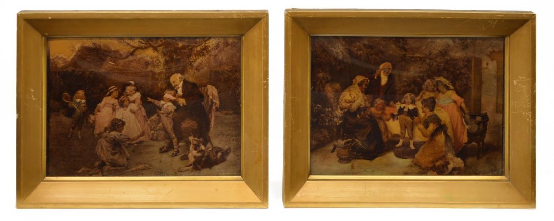 (2) ENGLISH VICTORIAN CRYSTOLEUM PICTURES (1 of 3)