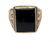 GENTS ESTATE 10KT TWO TONE GOLD & ONYX RING
