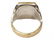 GENTS ESTATE 10KT TWO TONE GOLD & ONYX RING - 3