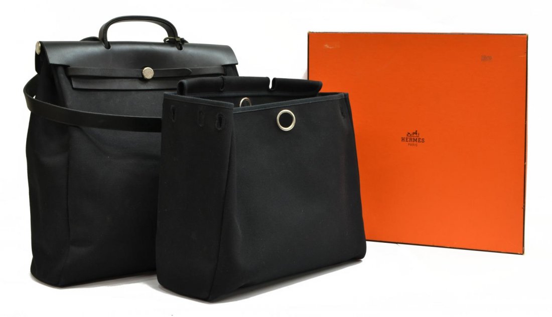 (2) HERMES HERBAG GM W/ INTERCHANGABLE LARGER BAG (1 of 5)