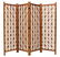 FOUR PANEL TEAKWOOD FOLDING ROOM DIVIDER SCREEN