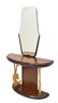 ITALIAN ART DECO DEMI-LUNE MIRRORED CONSOLE TABLE