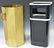 (2) MODERN PLASTIC & GILT METAL UMBRELLA STANDS