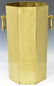 (2) MODERN PLASTIC & GILT METAL UMBRELLA STANDS - 2